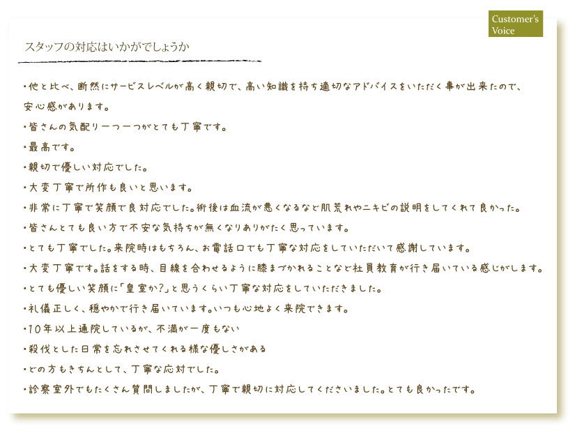 お客様の声