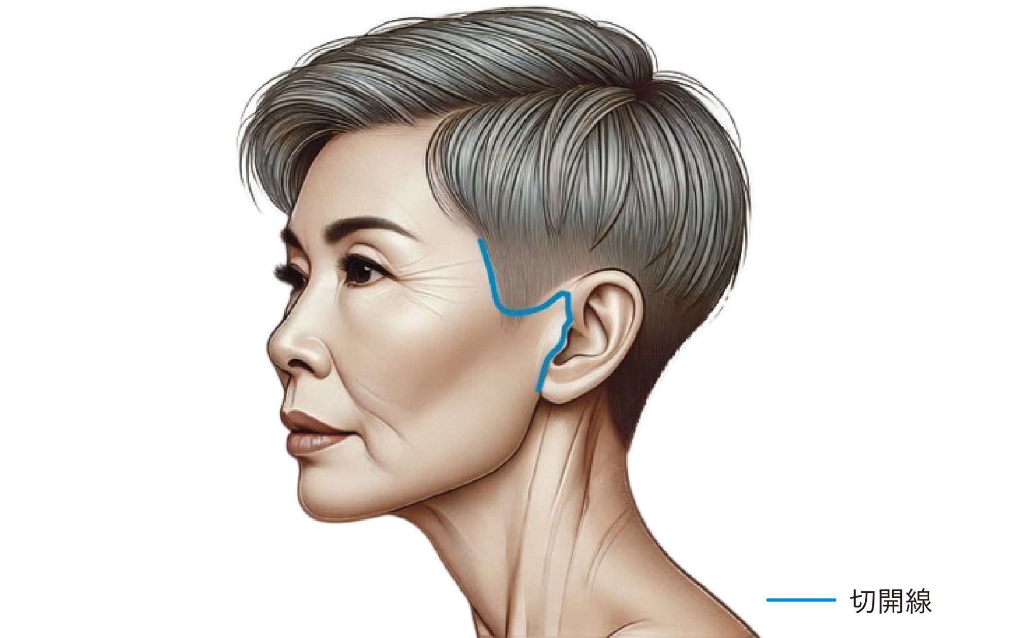 フェイスリフトの手術の仕方